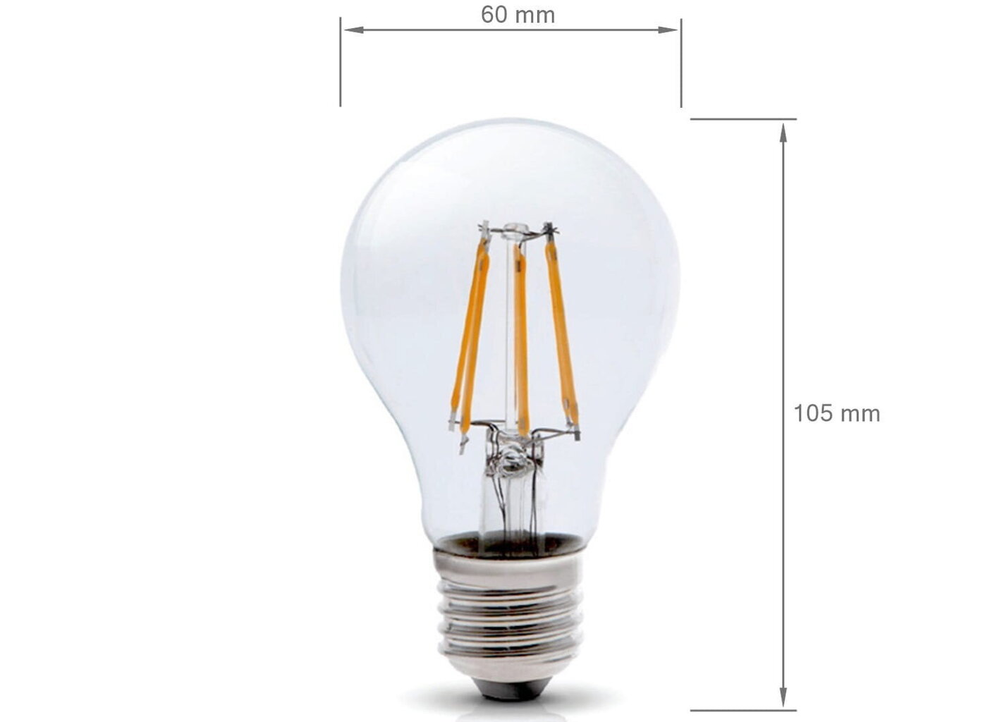 LED spuldze E27 11,5 W ar kvēldiegu - silti balta (3000K) cena un informācija | Spuldzes | 220.lv