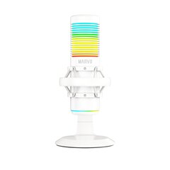 Marvo MIC-07 RGB baltas laidinis mikrofonas |USB цена и информация | Микрофоны | 220.lv