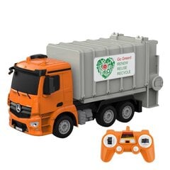 RC atkritumu vedējs Double Eagle Mercedes-Benz Antos E676-003, oranžs cena un informācija | Rotaļlietas zēniem | 220.lv