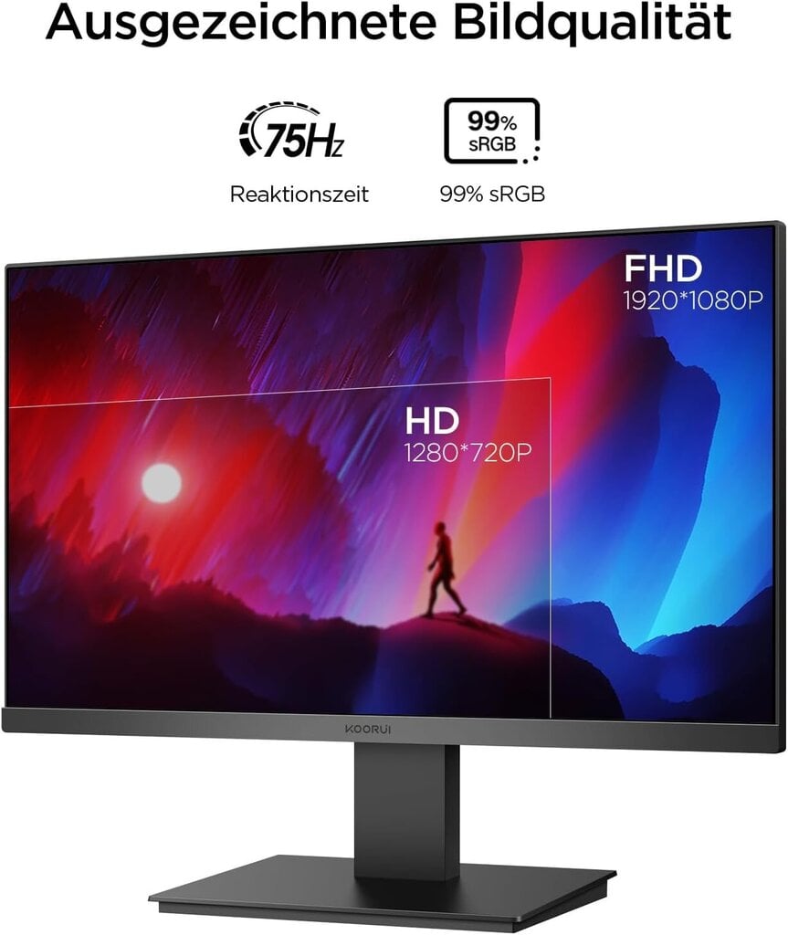 Koorui Monitor 22'' цена и информация | Monitori | 220.lv