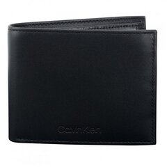 Calvin Klein Vīriešu melns īstas ādas maks K50K505705 BAX цена и информация | Мужские кошельки | 220.lv