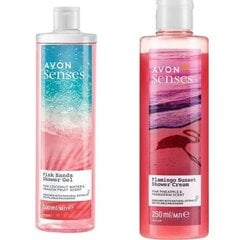 Avon dušas želeju komplekts Pink Sands un Flamingo Sunset cena un informācija | Dušas želejas, eļļas | 220.lv