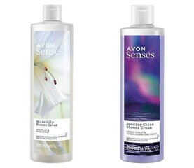 Avon dušas želeju komplekts White Lily un Dancing Skies cena un informācija | Dušas želejas, eļļas | 220.lv