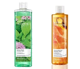 Avon dušas želeju komplekts Water Mint un Juice Burst cena un informācija | Dušas želejas, eļļas | 220.lv