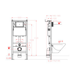 Iebūvējamais rāmis podam Vento 4 in1 ar hromētu taustiņu 500X165mm, h=1125 mm cena un informācija | Tualetes podi | 220.lv