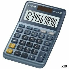 Kalkulators Casio MS-100EM Zils (10 gb.) cena un informācija | Kancelejas preces | 220.lv