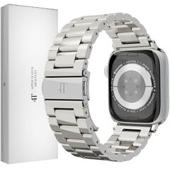 Siksniņa Aproce priekš Apple Watch Iwatch 4Tech modelim ULTRA SE 9 8 7 6 5 4 3 2 1 49 45 44 42 mm Band Tērauda Nerūsējošais Sudrabs cena un informācija | Viedpulksteņu un viedo aproču aksesuāri | 220.lv