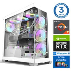 INTOP AQUA Ryzen 7 7700X 64GB DDR5 1TB SSD M.2 NVME RTX4070 SUPER 12GB WIN11 cena un informācija | Stacionārie datori | 220.lv