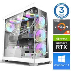 INTOP Ryzen 9 5900X 64GB DDR5 1TB SSD M.2 NVME RTX4060Ti 8GB Win11 цена и информация | Стационарные компьютеры | 220.lv