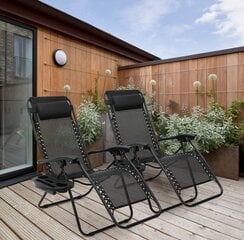 2 daļīgs sauļošanās krēslu komplekts cena un informācija | Dārza krēsli | 220.lv
