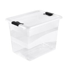 Коробка с крышкой Crystalbox Cornelia 39,5x29,5x30см 24л прозрачная цена и информация | Ящики для вещей | 220.lv