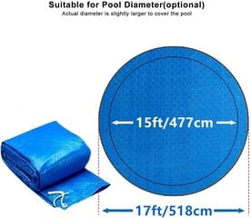 Baseina pārsegs 518cm cena un informācija | Baseinu piederumi | 220.lv