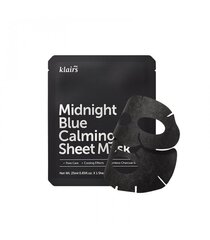 KLAIRS Midnight Blue Calming Sheet Mask - Zestaw 5 maskas, 25 ml cena un informācija | Sejas maskas, acu maskas | 220.lv