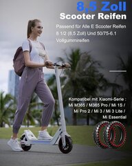 AHJ E skrejriteņa gumijas riepas Xiaomi Scooter Pro 2 / M365 / M365 Pro, paredzētas Xiaomi Scooter 3/3 Lite/1S un Allen 8,5 collu skrejriteņiem cena un informācija | Piederumi elektriskajiem skrejriteņiem | 220.lv