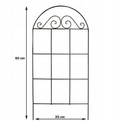 Metāla atbalsts ziediem 25x60 cm cena un informācija | Ziedu statīvi, puķu podu turētāji | 220.lv