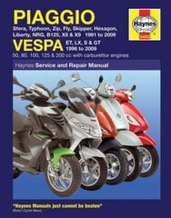 Piaggio (Vespa) Scooters (91 - 09) 4th Revised edition цена и информация | Путеводители, путешествия | 220.lv