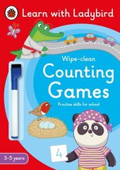 Counting Games: A Learn with Ladybird Wipe-clean Activity Book (3-5 years): Ideal for home learning (EYFS) цена и информация | Книги для малышей | 220.lv