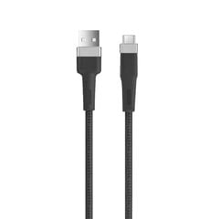 Setty USB - micro cable 1,2 m 2A KNA-M-1.221 black цена и информация | Кабели для телефонов | 220.lv