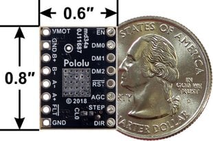 Stepper motora kontrolieris ar savienotājiem, Pololu 3097 TB67S249FTG 47V/1.6A цена и информация | Электрические выключатели, розетки | 220.lv