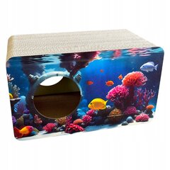 Kaķu skrāpēšanas postenis Aquarium 60x35x30 cm Mruu&amp;Pruu Scratching Post Large cena un informācija | Kaķu mājas, nagu asināmie | 220.lv