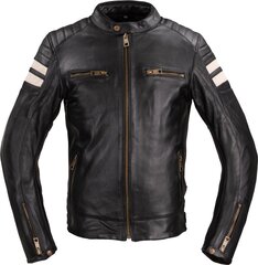 Vīriešu ādas motociklistu jaka W-TEC Stripe - melna ar smilškrāsas svītrām 4XL цена и информация | Мотоциклетные куртки | 220.lv