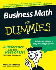 Business Math For Dummies цена и информация | Книги по экономике | 220.lv