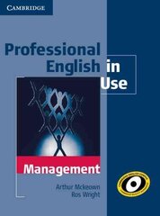 Professional English in Use Management Management with Answers cena un informācija | Svešvalodu mācību materiāli | 220.lv