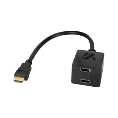 HDMI spraudņa adapteris - 2x HDMI ligzda 20 cm cena un informācija | Adapteri un USB centrmezgli | 220.lv