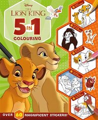 Disney The Lion King: 5 in 1 Colouring cena un informācija | Grāmatas mazuļiem | 220.lv