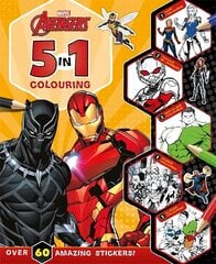 Marvel Avengers: 5 in 1 Colouring cena un informācija | Grāmatas mazuļiem | 220.lv