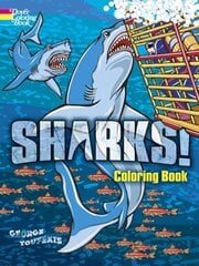 Sharks! Coloring Book cena un informācija | Grāmatas mazuļiem | 220.lv