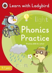 Phonics Practice: A Learn with Ladybird Activity Book (5-7 years): Ideal for home learning (KS1) cena un informācija | Grāmatas mazuļiem | 220.lv