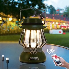 TECKZOON T-4 LED retro kempinga laterna ar Bluetooth skaļruni cena un informācija | Citas tūrisma preces | 220.lv