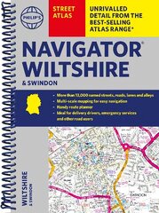 Philip's Navigator Street Atlas Wiltshire and Swindon cena un informācija | Ceļojumu apraksti, ceļveži | 220.lv