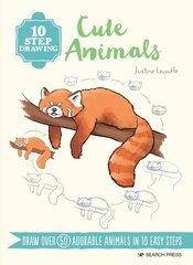 10 Step Drawing: Cute Animals: Draw Over 50 Adorable Animals in 10 Easy Steps cena un informācija | Grāmatas par veselīgu dzīvesveidu un uzturu | 220.lv