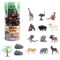 Dzīvnieku figūriņu komplekts Wild Life, 15 gab. цена и информация | Игрушки для мальчиков | 220.lv