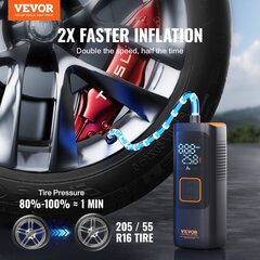 Mini pārnēsājamais gaisa kompresors Vevor, 2600 mAh, 160 PSI cena un informācija | Auto piederumi | 220.lv