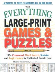 Everything Large-Print Games & Puzzles Book: 150plus Crossword, Word Search, Sudoku, and Logic Games for Unlimited Puzzle Fun! цена и информация | Книги о питании и здоровом образе жизни | 220.lv