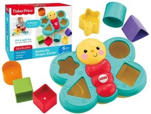 Šķirotājs Fisher Price Butterfly cena un informācija | Rotaļlietas zīdaiņiem | 220.lv