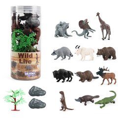 Dzīvnieku figūriņu komplekts Wild Life, 15 gab. цена и информация | Игрушки для мальчиков | 220.lv