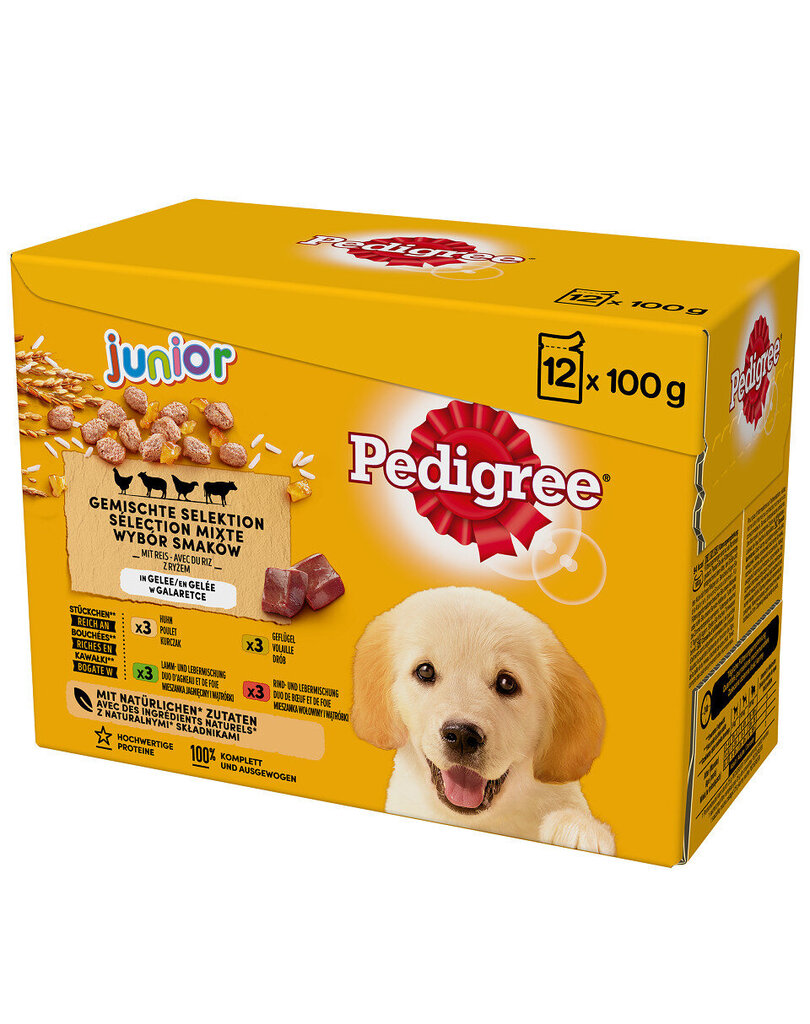 Pedigree Junior 72+24, 100g cena un informācija | Konservi suņiem | 220.lv