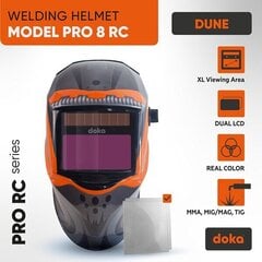 Сварочная маска автоматическая DOKA PRO 8 RC DUNE цена и информация | Защита головы | 220.lv