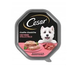 Cesar ar teļa gaļu un mājputnu gaļu, 14x150 g cena un informācija | Konservi suņiem | 220.lv