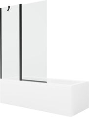 Vanna Mexen Cubik ar apdari un stikla sienu, 160x70 cm + 120 cm cena un informācija | Vannas | 220.lv