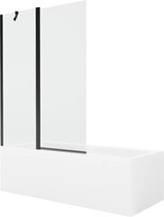 Vonia Mexen Cubik su apdaila ir stiklo sienele, 160x70 cm + 120 cm, White+Black/Transparent цена и информация | Для ванны | 220.lv