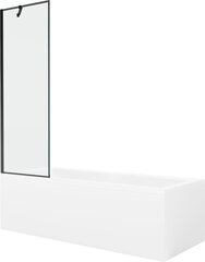 Vonia Mexen Cubik su apdaila ir stiklo sienele, 160x70 cm + 60 cm, White+Black frame цена и информация | Для ванны | 220.lv