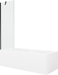 Vonia Mexen Cubik su apdaila ir stiklo sienele, 160x70 cm + 60 cm, White+Black/Transparent цена и информация | Для ванны | 220.lv