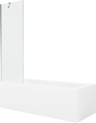 Vonia Mexen Cubik su apdaila ir stiklo sienele, 160x70 cm + 60 cm, White+Chrome/Transparent цена и информация | Для ванны | 220.lv