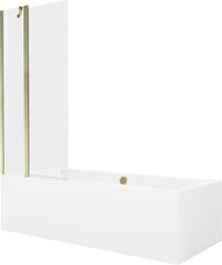 Vonia Mexen Cube su apdaila ir stiklo sienele, 180x80 cm + 80 cm, White+Gold/Transparent цена и информация | Ванны | 220.lv