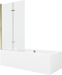 Vonia Mexen Cube su apdaila ir stiklo sienele, 180x80 cm + 100 cm (II), White+Gold/Transparent цена и информация | Ванны | 220.lv